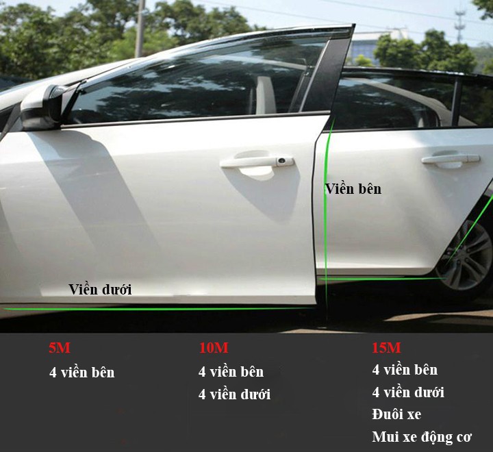 Gioăng cao su chữ U chống trầy xướt và chống ồn cửa xe hơi