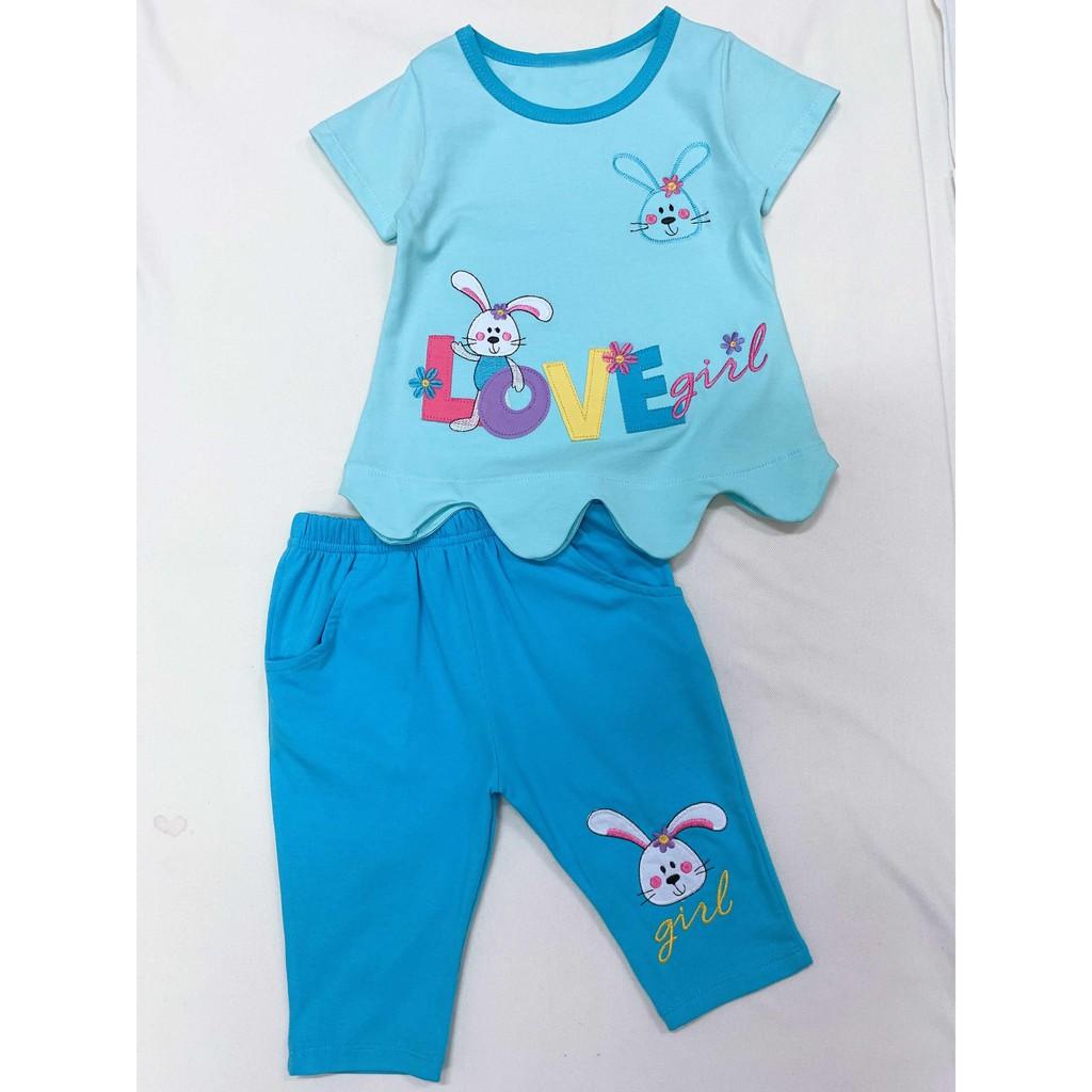 Bộ Lửng bé gái - Bộ dài hoa hồng Rose,size 2