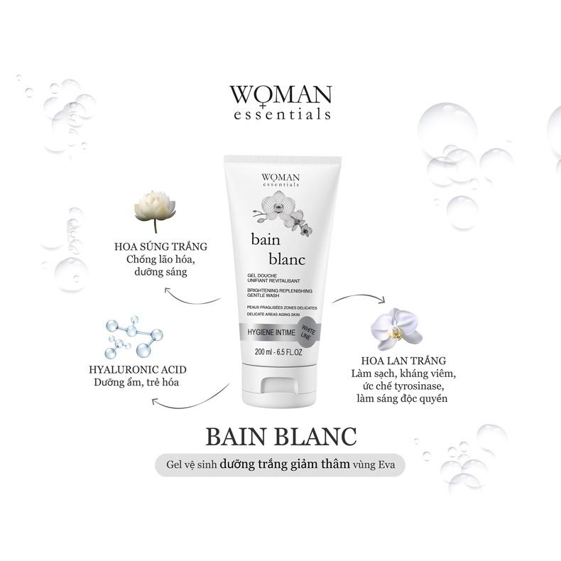 Gel vệ sinh giảm sắc tố vùng v-zone Woman Essentials Bain Blanc 200ml