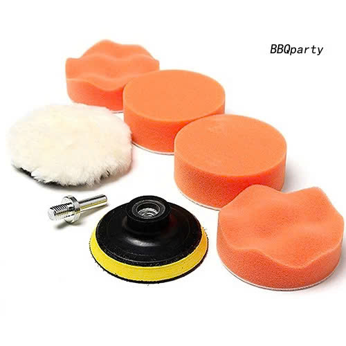 Đánh bóng xe hơi miếng phớt, mút bọt biển bôi dưỡng, phụ kiện ô tô Gồm 2 Miếng xốp 2 Miếng xốp gợn sóng 1 Miếng đệm len 1 Dụng cụ hút 1 Thanh nối