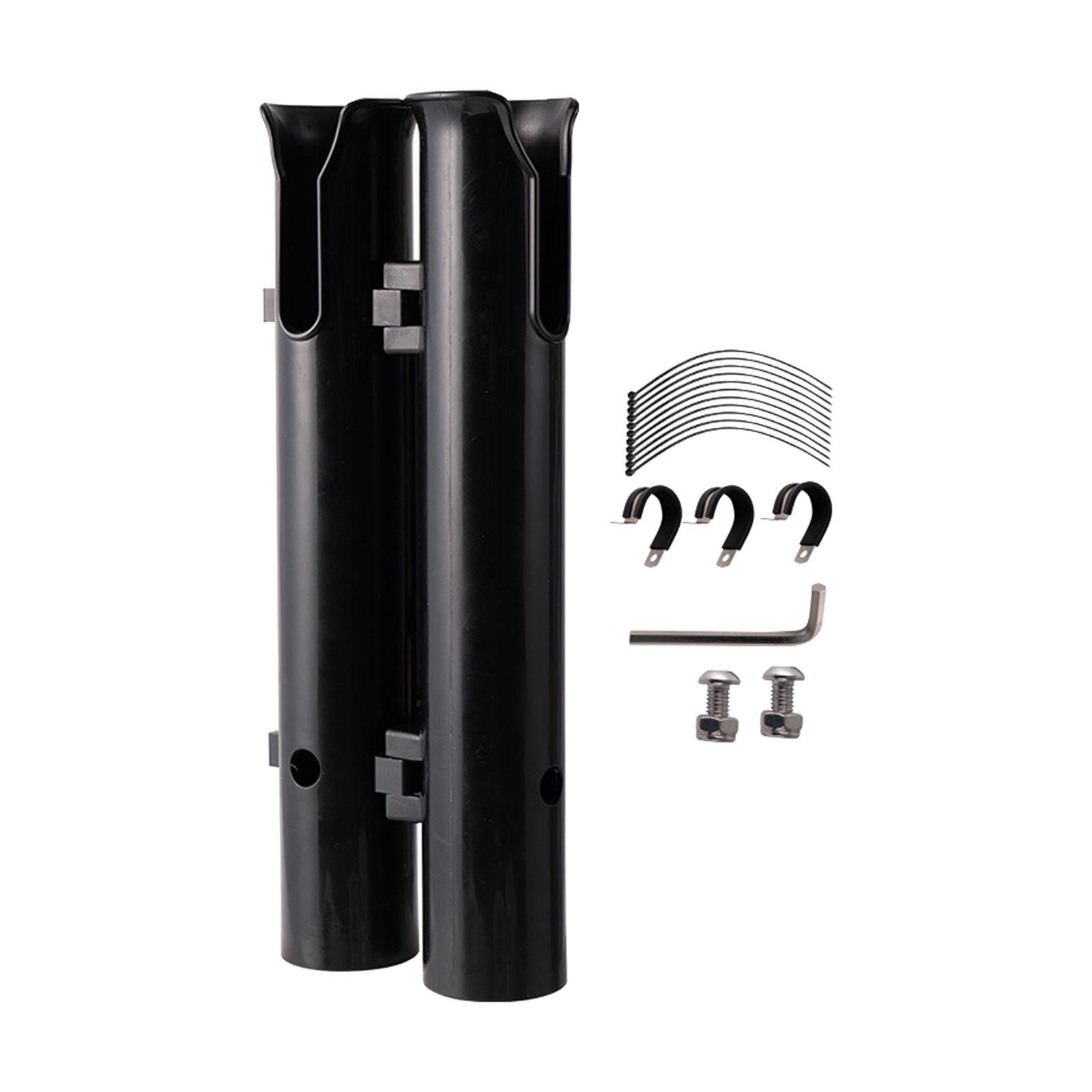 Fishing Rod Holder Fishing Accessories Holds 2 Rods with Screws Easy Mount