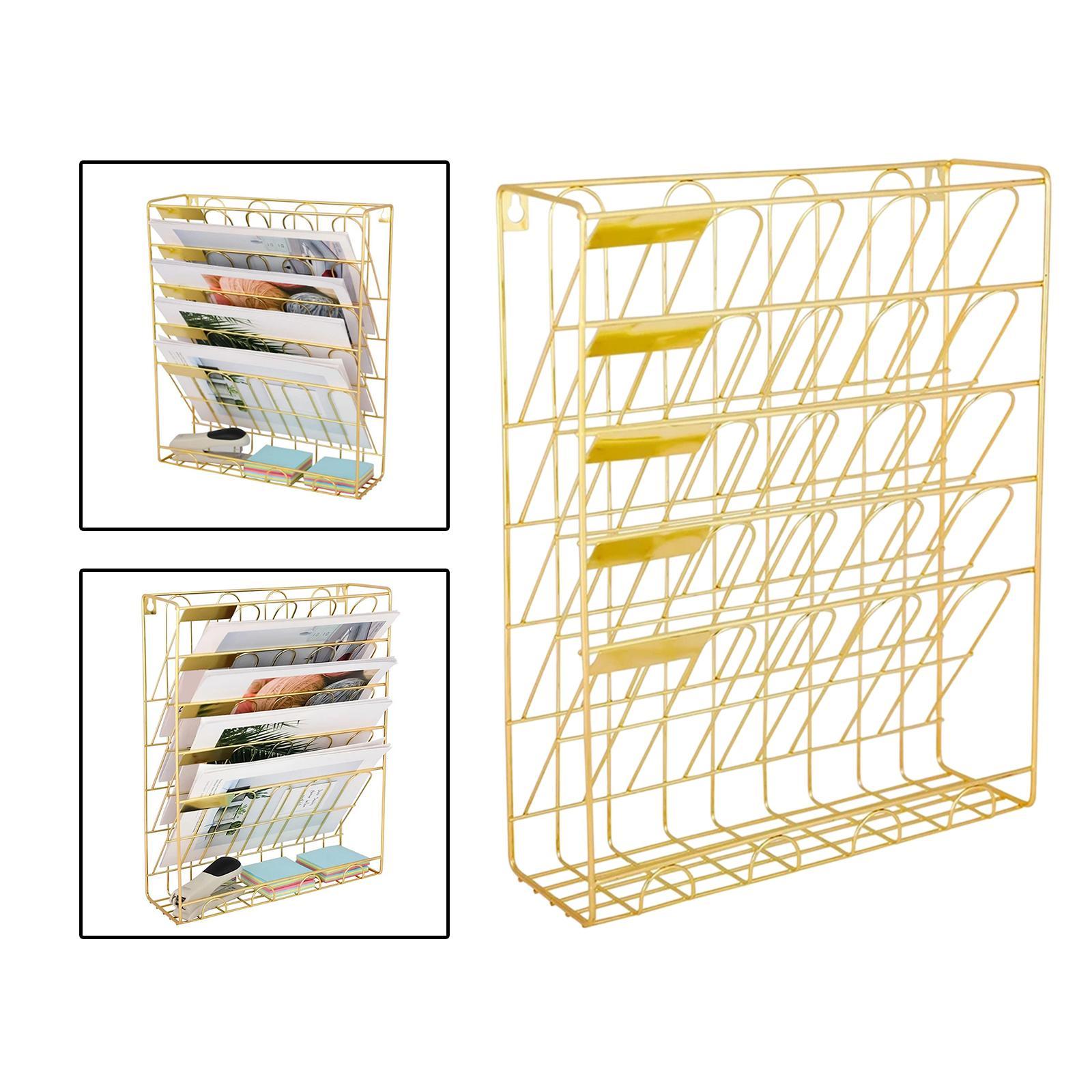 mail organizer pen holder paper book organizer Gold