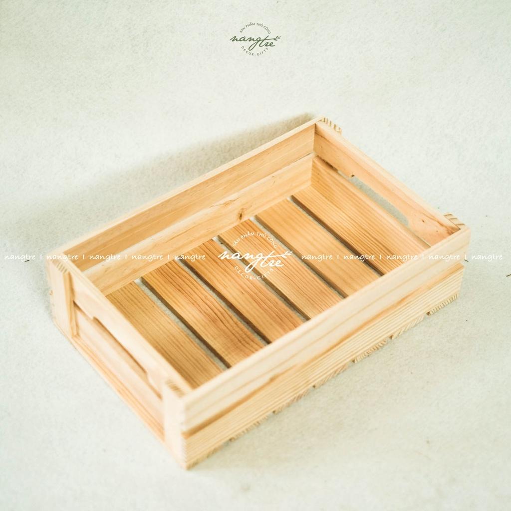 Khay gỗ pallet, khay gỗ chữ nhật đa năng, Khay gỗ trang trí