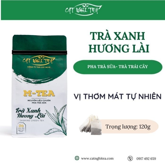 Trà Xanh Hương Lài túi lọc - Cat Nghi Tea – Nguyên liệu pha trà sữa và trà trái cây