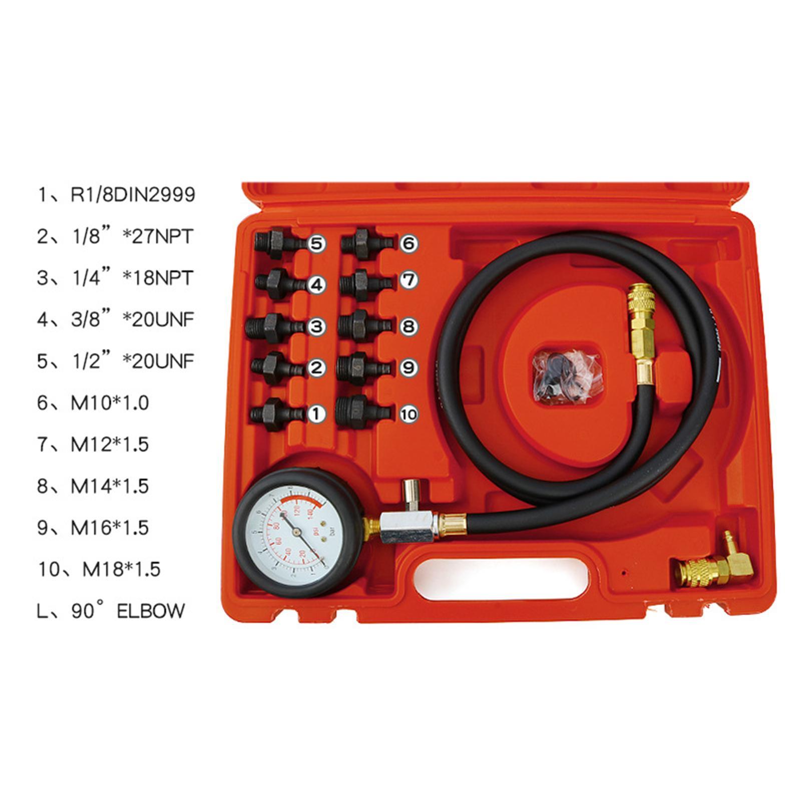 Universal Cylinder Pressure Gauge Set for RV Motorcycles Tester Kit