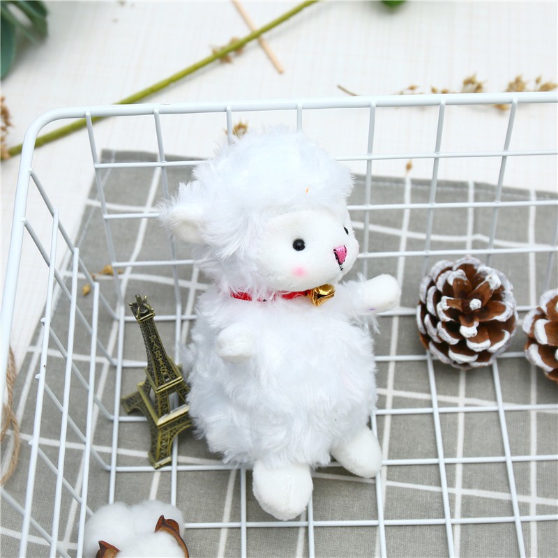 Móc khóa cừu bông, móc khóa hình cừu nhồi bông xinh xắn