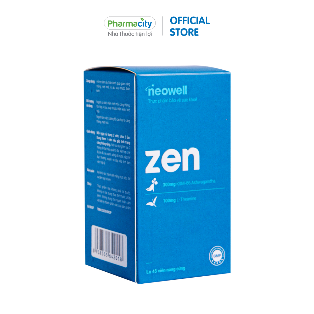 Viên uống giảm căng thẳng, cải thiện giấc ngủ Sâm Ấn độ NeoWell Zen