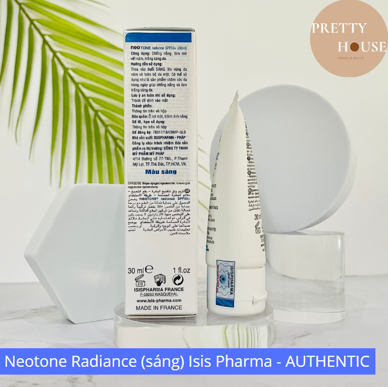 Kem chống nắng Neotone Radiance và SPF50+ ISISPharma