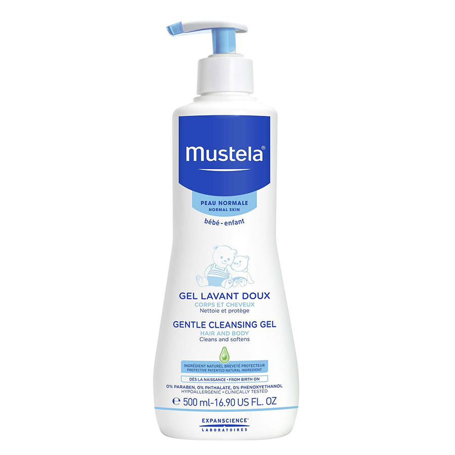 Sữa Tắm Gội Cho Trẻ Sơ Sinh Và Em Bé Da Thường Mustela (500ml)