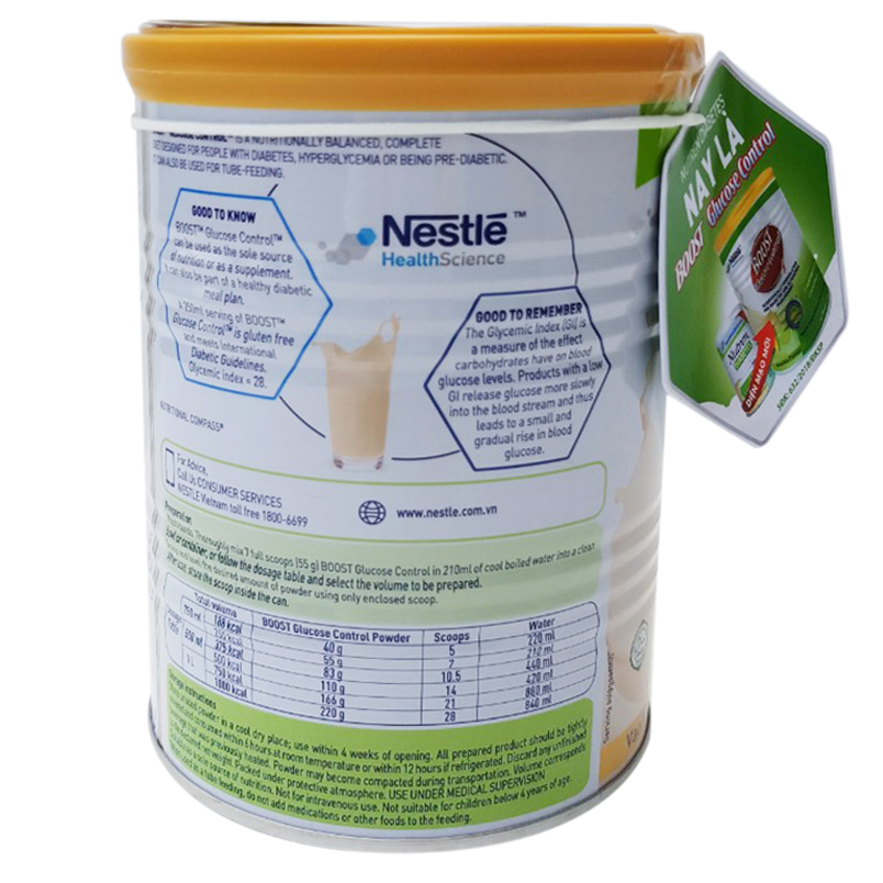 Sản Phẩm Dinh Dưỡng Boost Glucose Control Cho Người Tiểu Đường (400g)