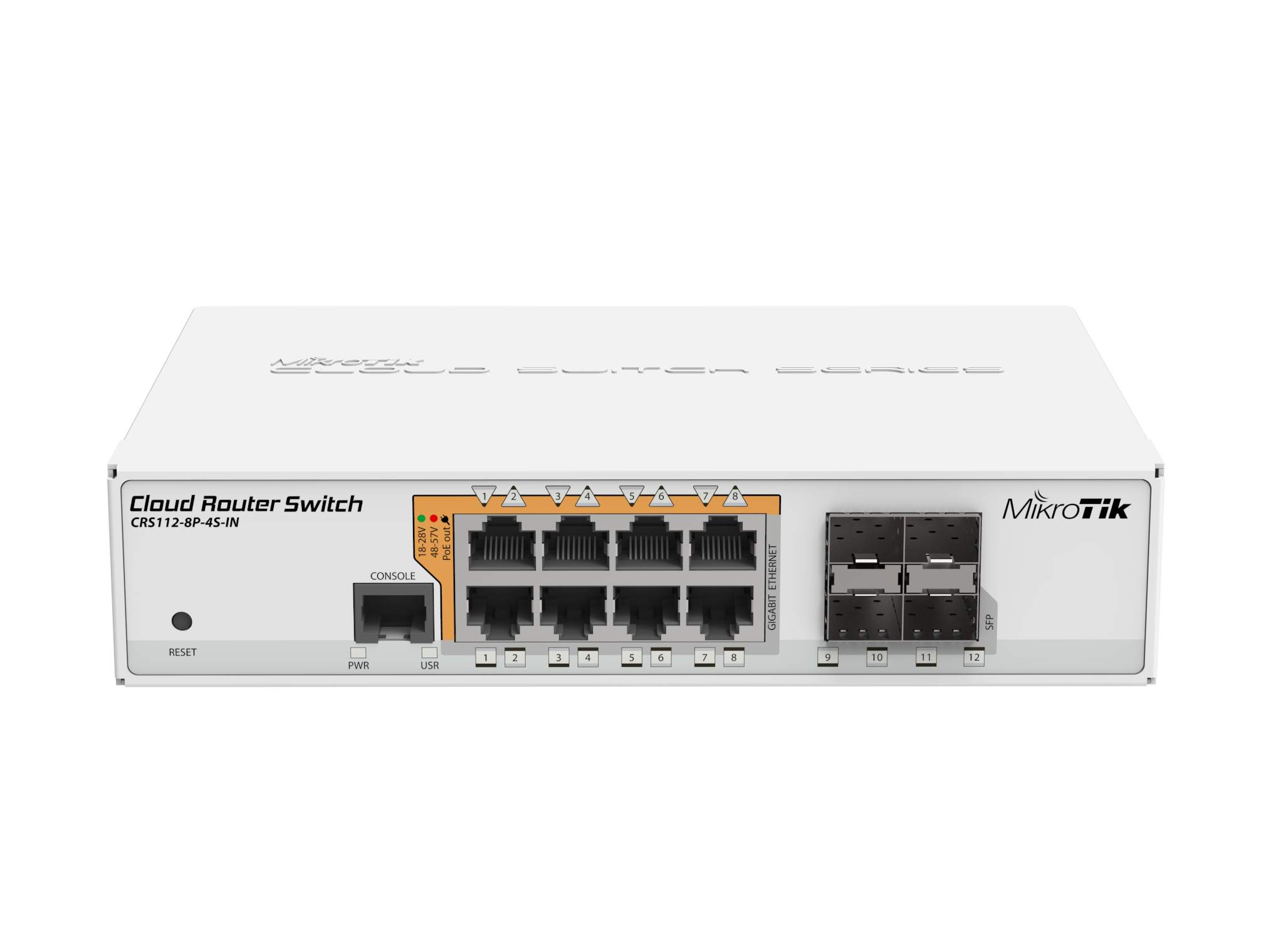 Thiết bị Cloud Router Switch Mikrotik CRS112-8P-4S-IN - Hàng chính hãng