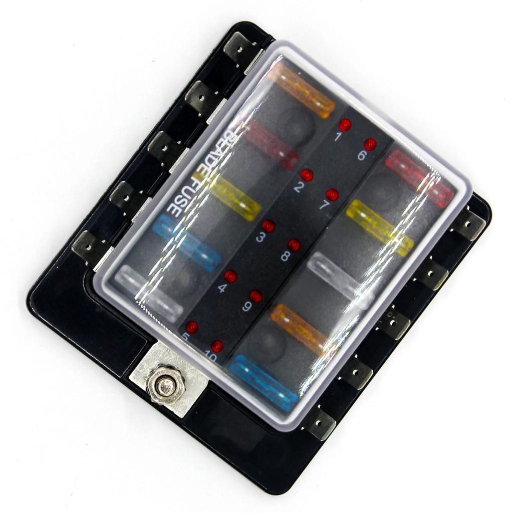 Car Motorcycle Marine Boat Fuse Box Holder Block