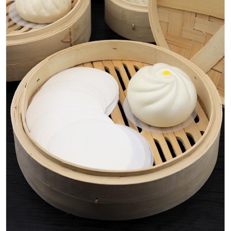 500 tờ Giấy nến tròn cắt sẵn lót bánh bao, dimsum