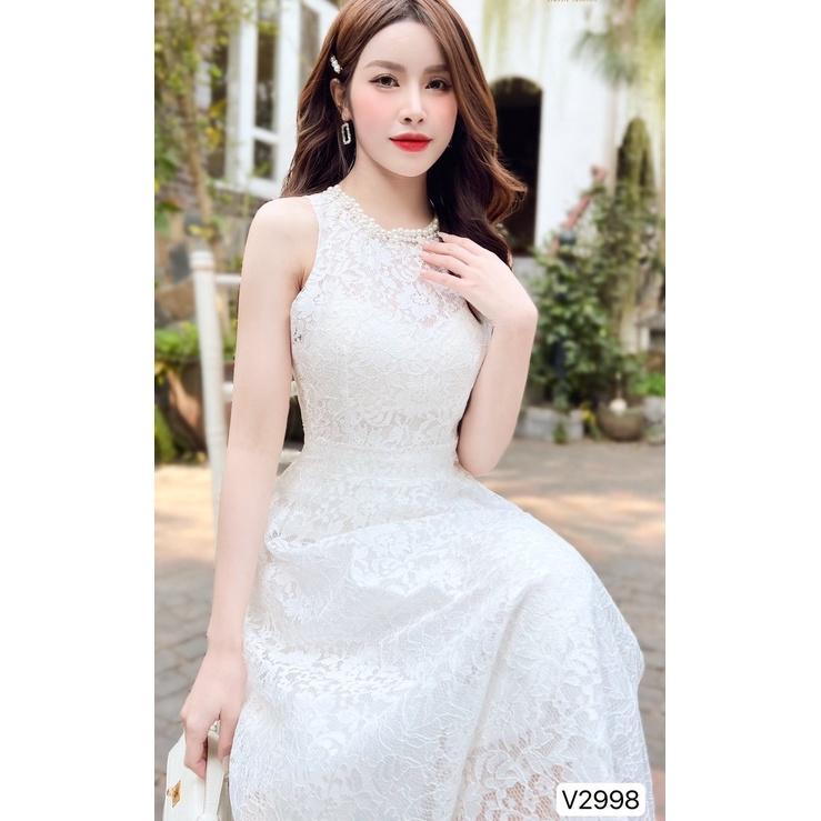 Váy Ren Thiết Kế Lolita Dress Chất Liệu Vải Ren Cao Cấp Màu Xanh Ngoc - Đầm Ren Thiết Kế Thanh Lịch Trẻ Trung