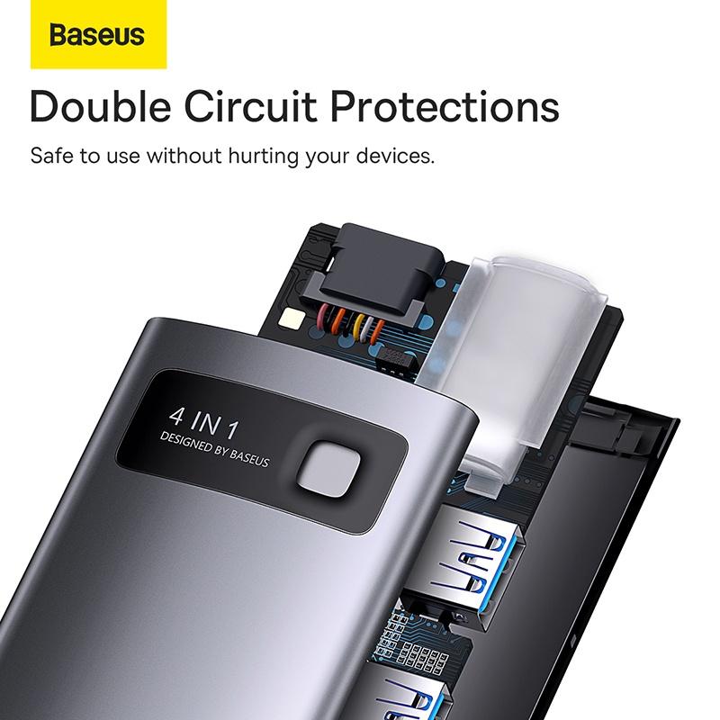 Bộ Hub Mở Rộng Cho Macbook/Laptop Baseus Metal Gleam Multifunctional Type-C HUB Docking Station