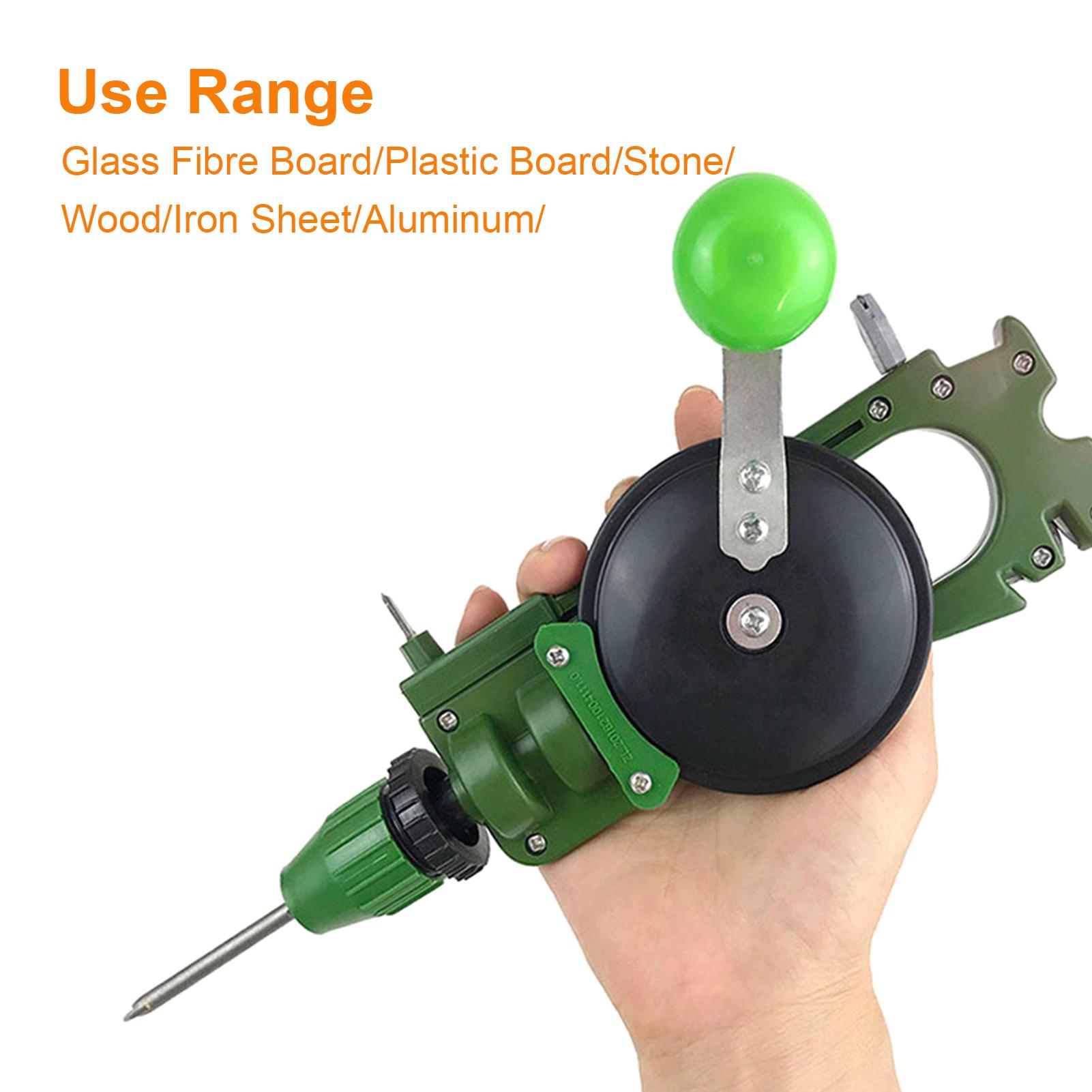 Home Use Hand Crank Puncher Portable Tile Glass Circle Cutter Multi-Functional Handheld Cutting Tool