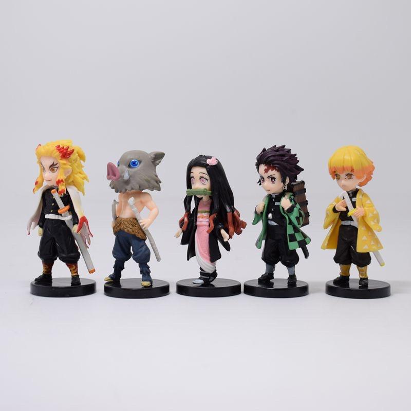 Bộ mô hình Demon Slayer Kimetsu no yaiba 5 nhân vật cực cute