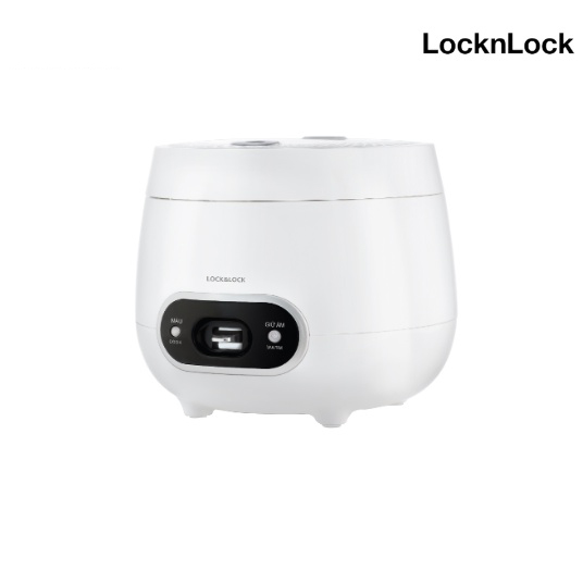 Nồi cơm điện Lock &amp; Lock 0.8L màu trắng EJR426WHT, Hàng chính hãng, công suất 250W, lòng nồi phủ lớp chống dính-JoyMall