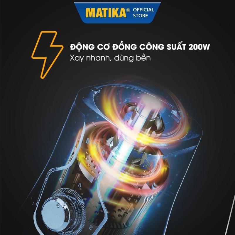 Máy Xay Sinh Tố Đa Năng MATIKA 220W 2 Cối MTK-3125 - Hàng Chính Hãng