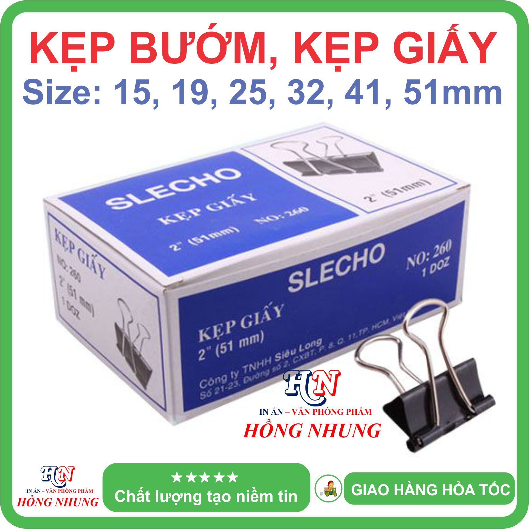 [SÉT] COMBO 2 Hộp Kẹp Bướm Slecho Loại 15mm (1 Hộp 12 Cái) Giúp Bạn Sắp Xếp Giấy Tờ Hợp Lý, Gọn Gàng, Bền, Đẹp, Tiện Dụng