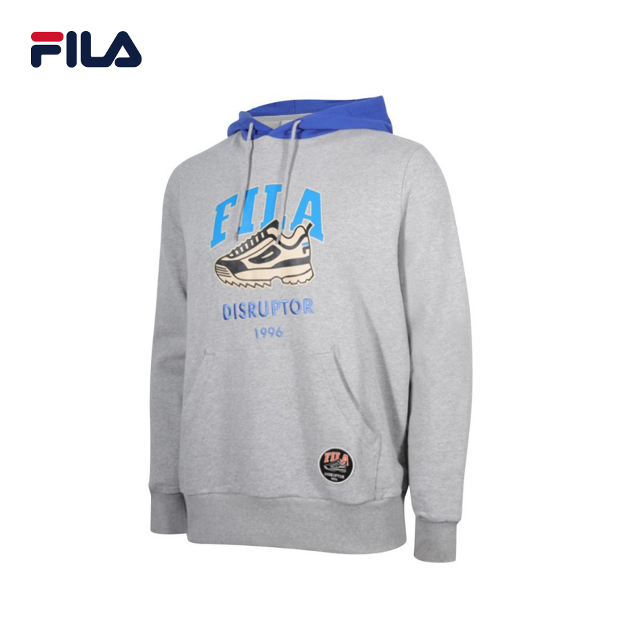 Áo khoác hoodie tay dài có nón unisex Fila Shoes Graphic Po1 - FS2POD3792X