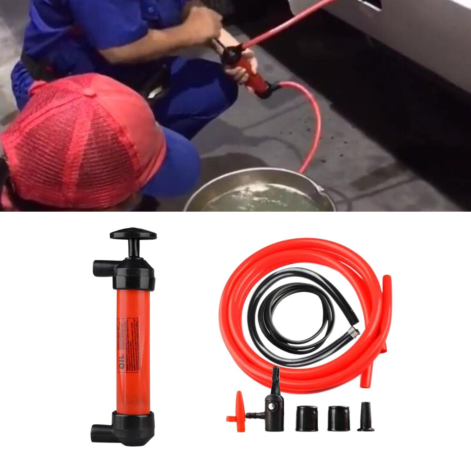 Siphon Fuel Transfer Pump Kit 5L/Min with Tube Connector 200cc Fits for Petrol Liquid