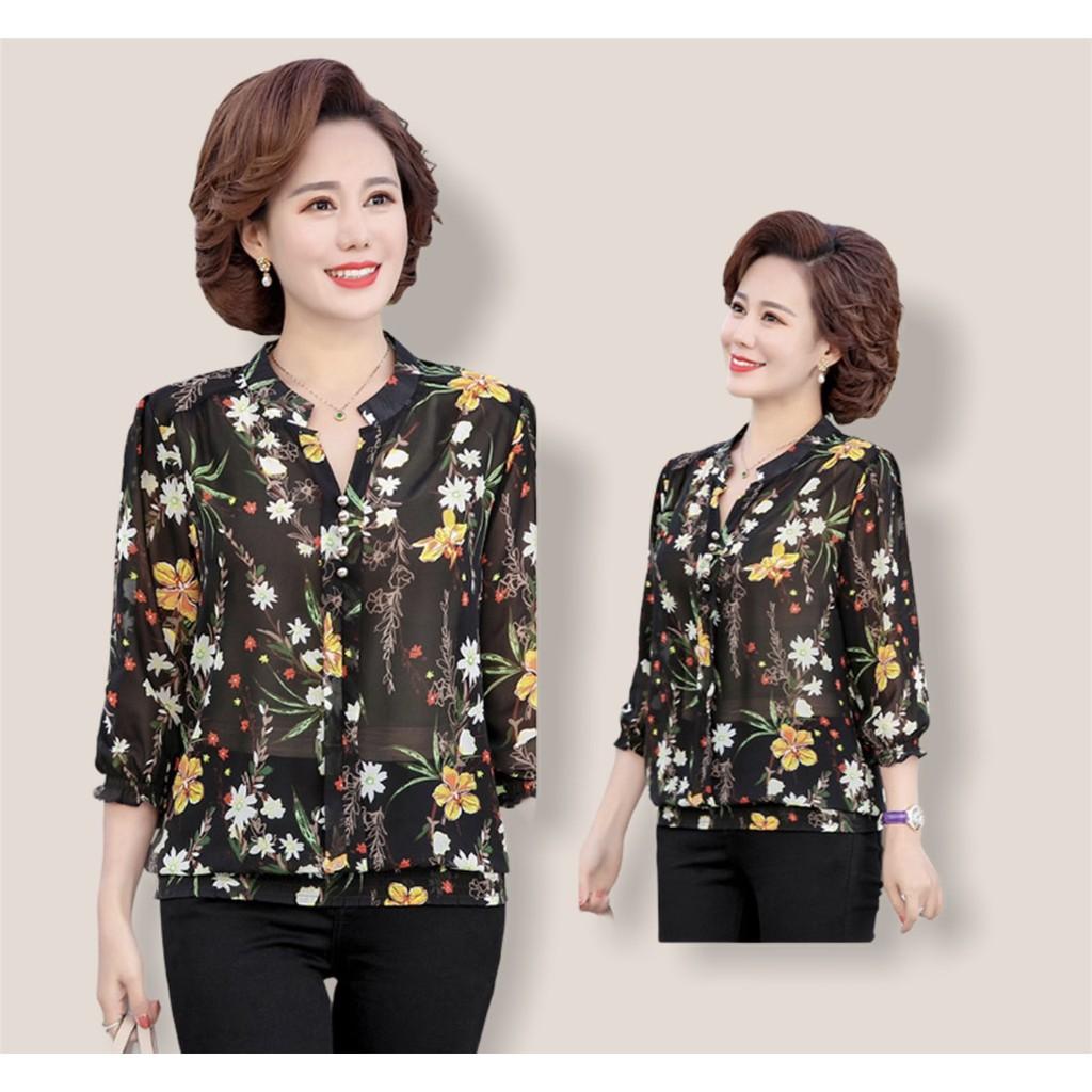 Áo hoa trung niên cho quý cô GD201-0321