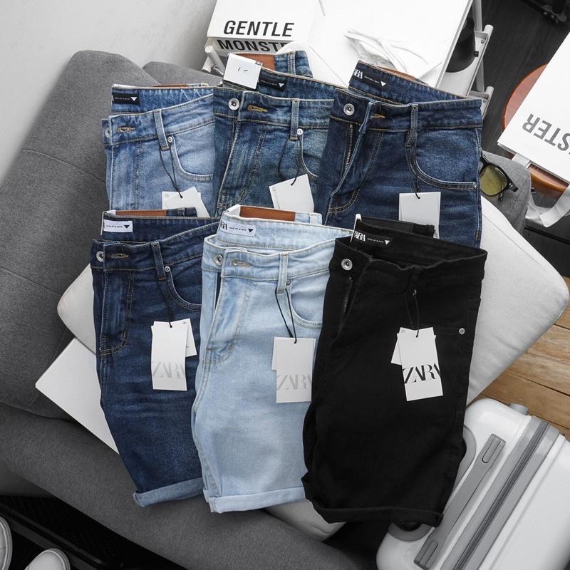 Quần short jean nam co giãn cao cấp Quần lửng Chất Bò cao cấp