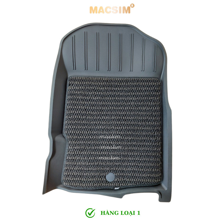 Thảm lót sàn ô tô 2 lớp cao cấp dành cho xe Ford Ranger/Raptor 2023-2024+ nhãn hiệu Macsim 3w chất liệu TPE