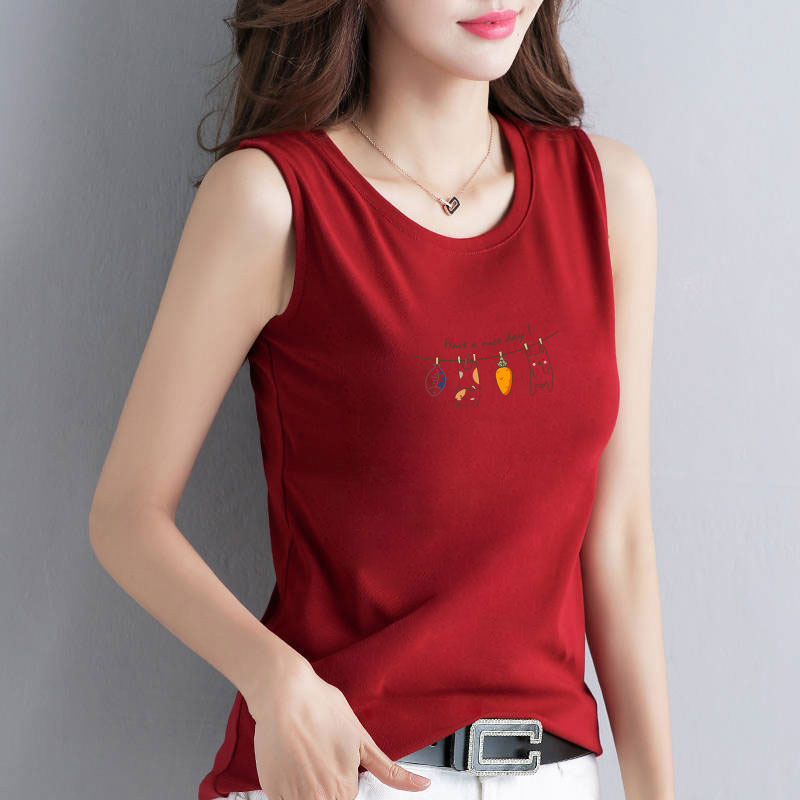 Áo thun nữ sát nách HAVE A NICE DAY cổ tròn, thun cotton 100% cao cấp, co giãn thoải mái 4 chiều-SN107