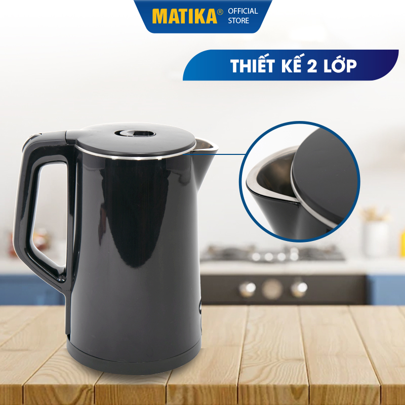 Ấm Siêu Tốc MATIKA 2.3L Đen MTK-29 - Hàng chính hãng