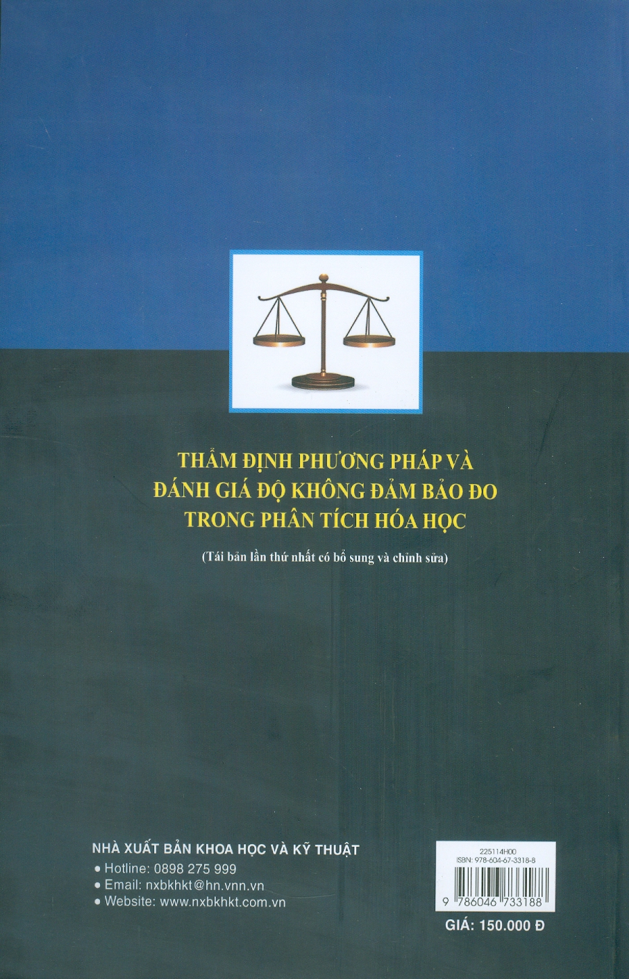 Thẩm Định Phương Pháp Và Đánh Giá Độ Không Đảm Bảo Đo Trong Phân Tích Hoá Học (Tái bản lần thứ nhất có bổ sung và chỉnh sửa)
