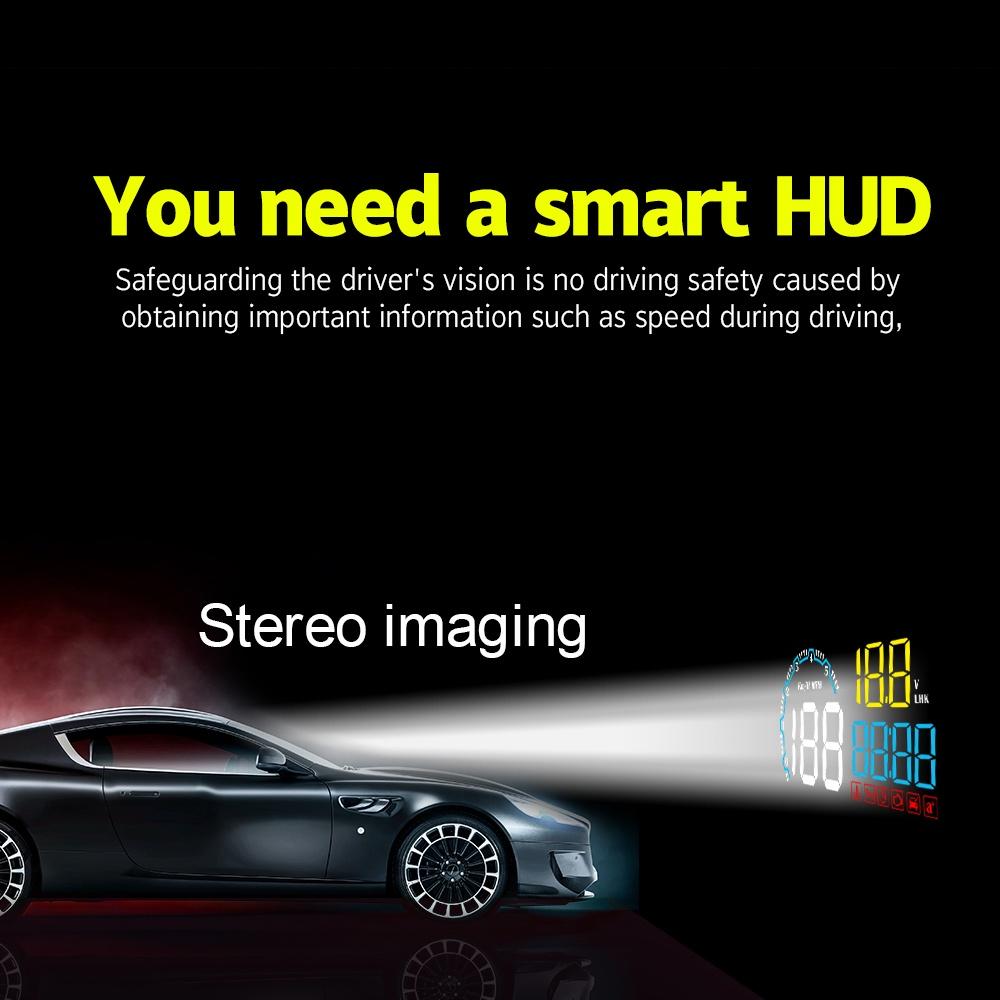 Bộ đồng hồ cảnh báo tốc độ kỹ thuật số OBD2 HUD RPM C600 cho xe hơi