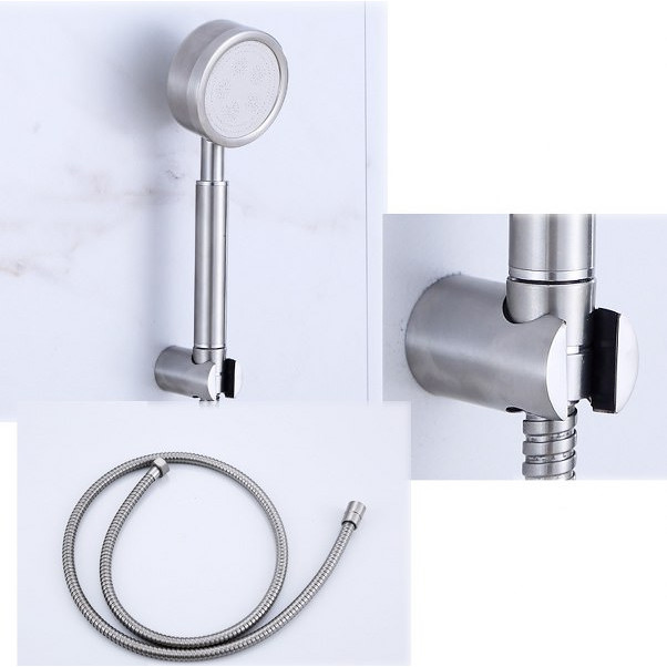 Bộ bát sen 3 đầu + dây + giá đỡ SUS304