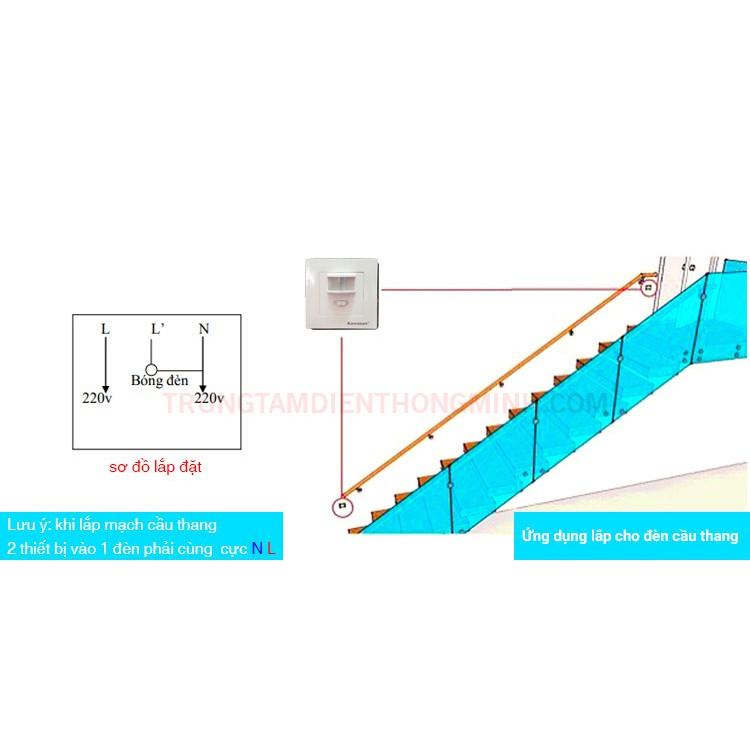 Công tắc cảm ứng hồng ngoại lắp âm tường Kawasan SS21D3 - Hàng chính hãng