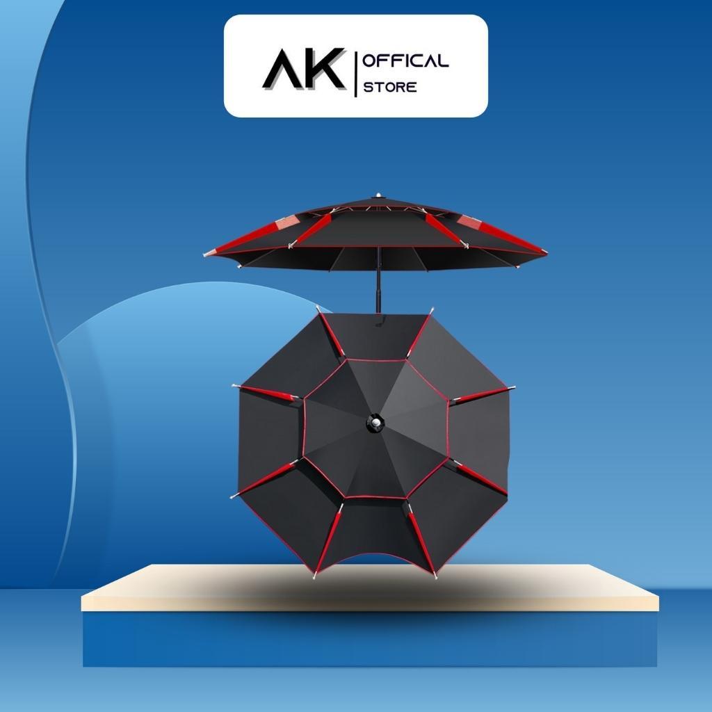 Ô câu cá Dù câu cá 2 tầng che nắng che mưa ô 2m2,  ô 2m4 ô câu cá 2 tầng màu xanh đen cao cấp chất lượng giá rẻ