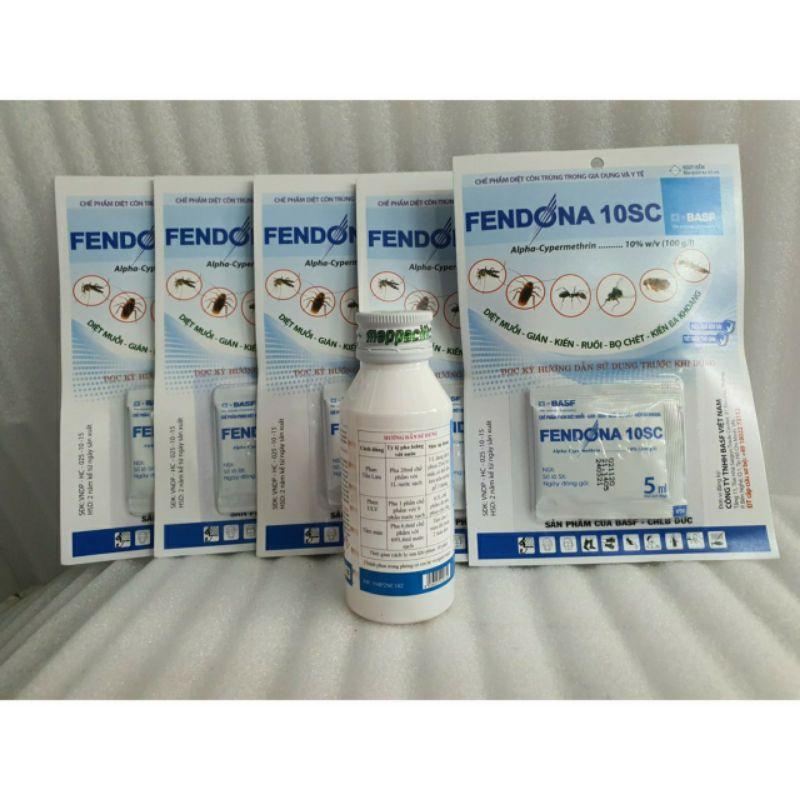 Combo 1 chai thuốc diệt muỗi PERMETHRIN 50EC + 2 gói FENDONA