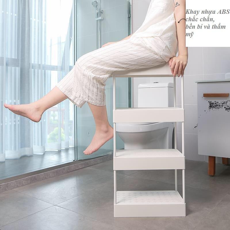 Kệ Đựng Đồ Đa Năng 4 Tầng Nhựa ABS Có Bánh Xe Di Chuyển