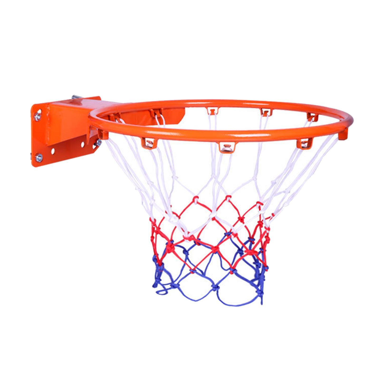 Basketball Hoop Set Wall Mounted Steel Frame Basketball Rim Outdoor Games