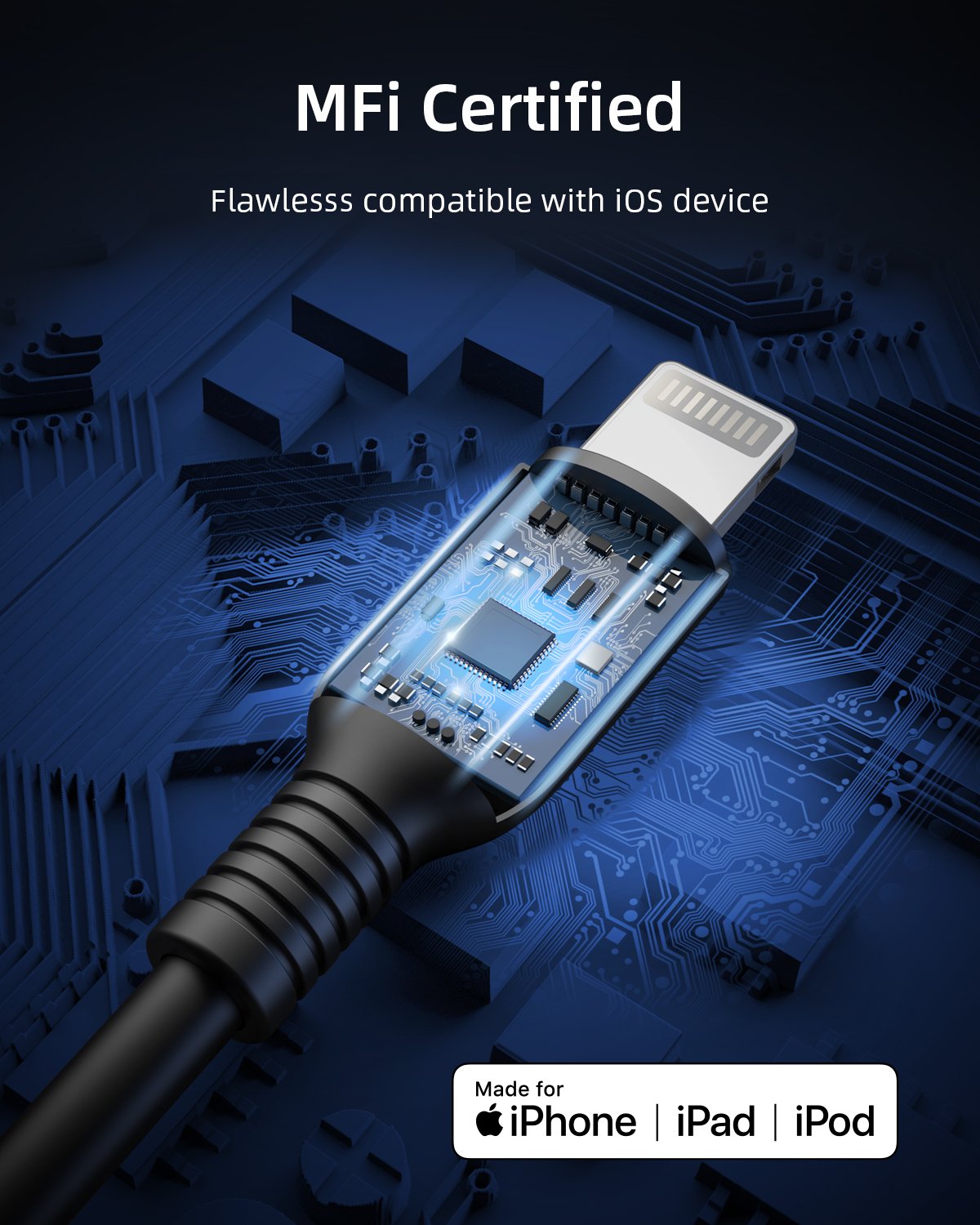 Hình ảnh Cáp Innostyle USB-C to L 20W/60W Jazzy 1.2m MFI J-ICL120 - Hàng Chính Hãng