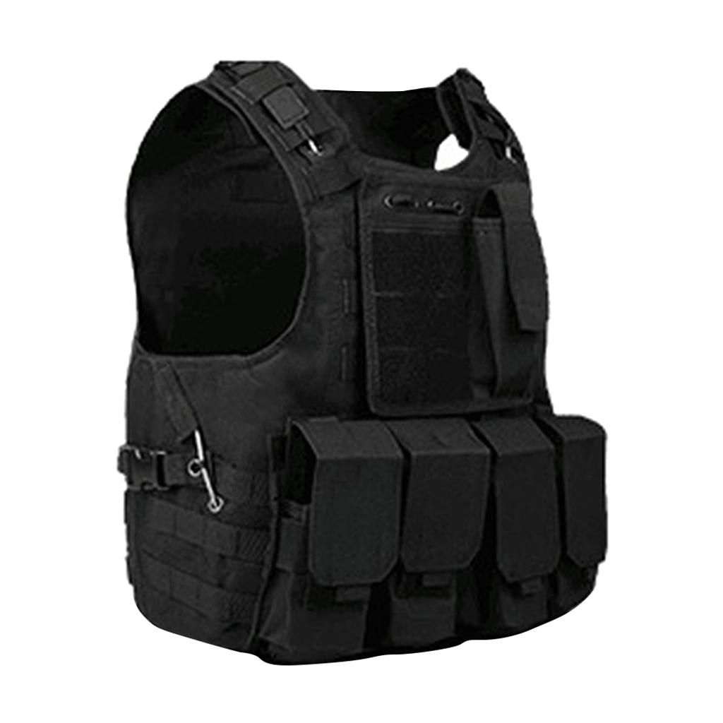 Tactical Military Vest Airsoft Molle Combat Hunting CS Game Vest Black