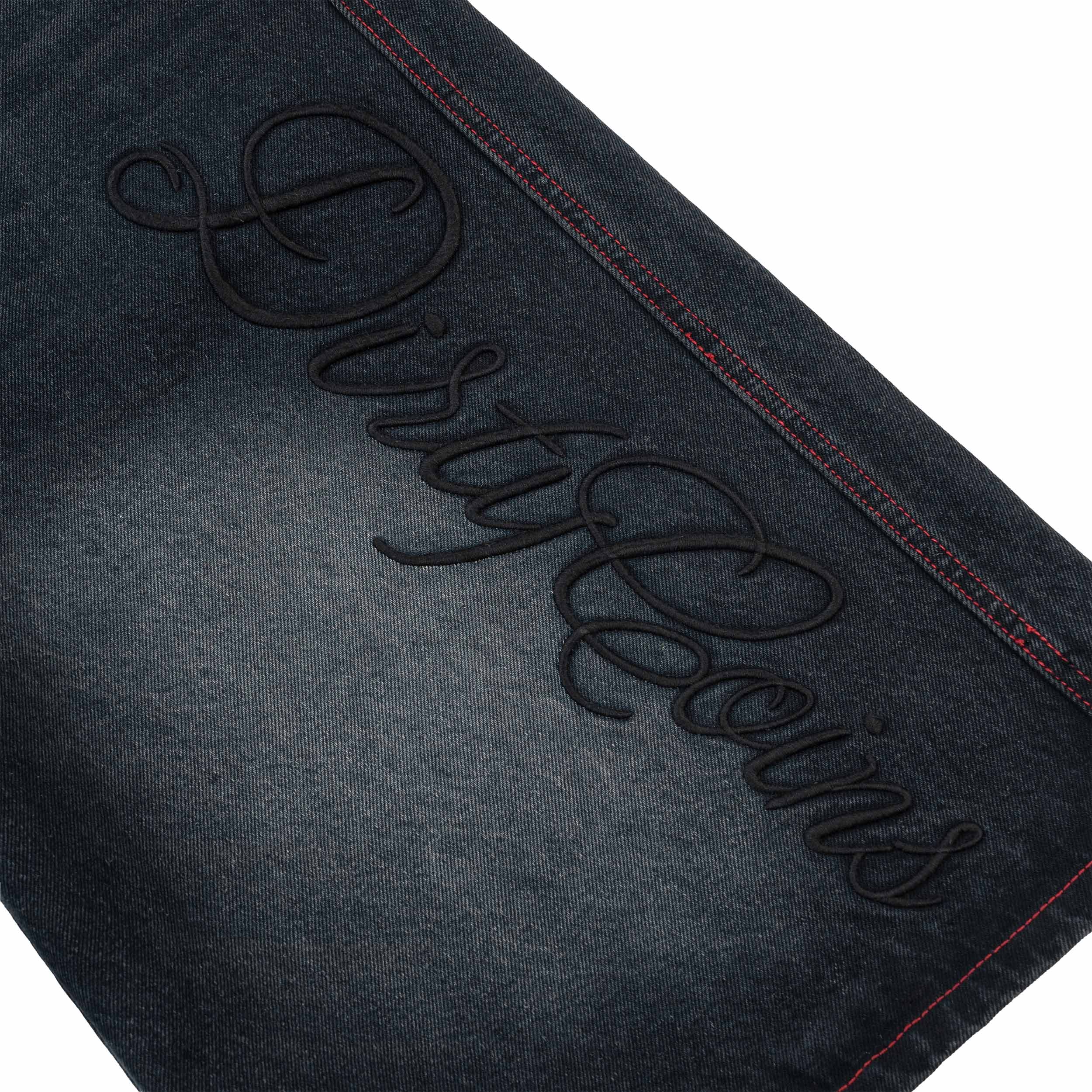 Quần DirtyCoins Denim Baggy Embroidery Logo