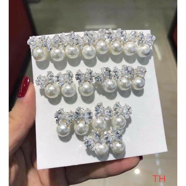 BÔNG TAI BẠC TA NƠ ĐÁ -