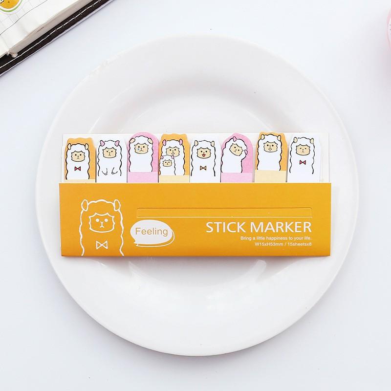 Sticker ghi chú trang sách, giấy ghi nhớ Zanmoo nhiều màu