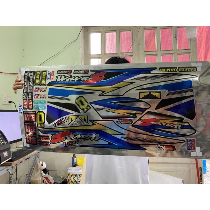 Tem rời dành cho xe wave S 2016 chất liệu Crom cao cấp