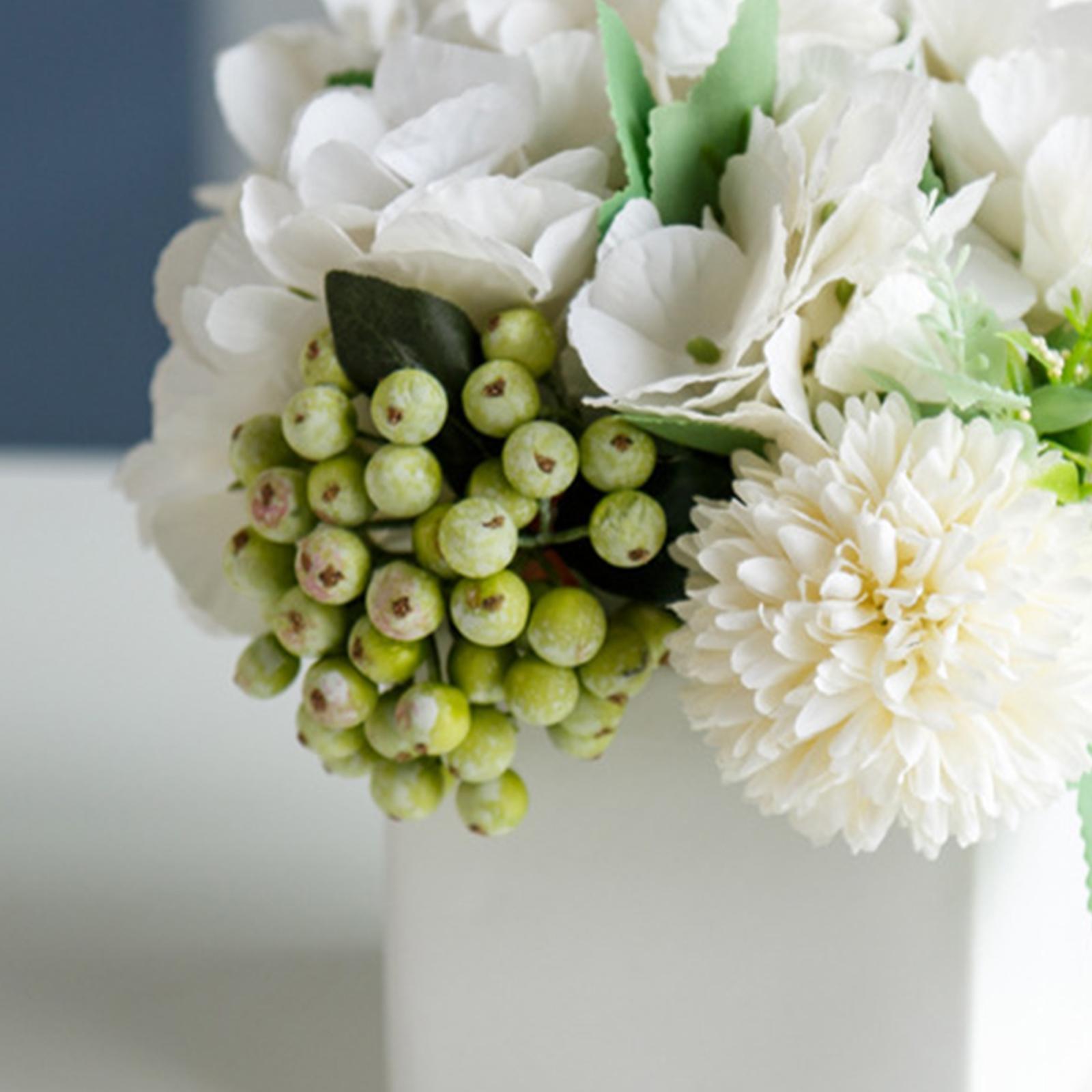 2Pcs Artificial Silk Flowers Hydrangea for Home Garden Wedding Decoration