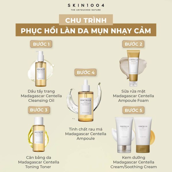 Bộ 7 Sản Phẩm Dưỡng Da Skin1004 Madagascar Centella Tặng 1 Mặt Nạ Sexylook