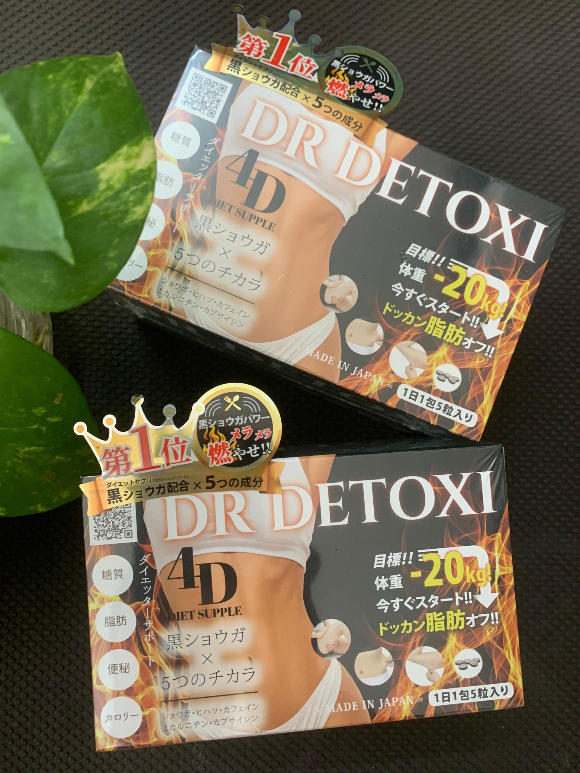 Viên Uống Giảm Cân Thải Độc Dr Detoxi 4D Nhật Bản (Hộp 30 gói)