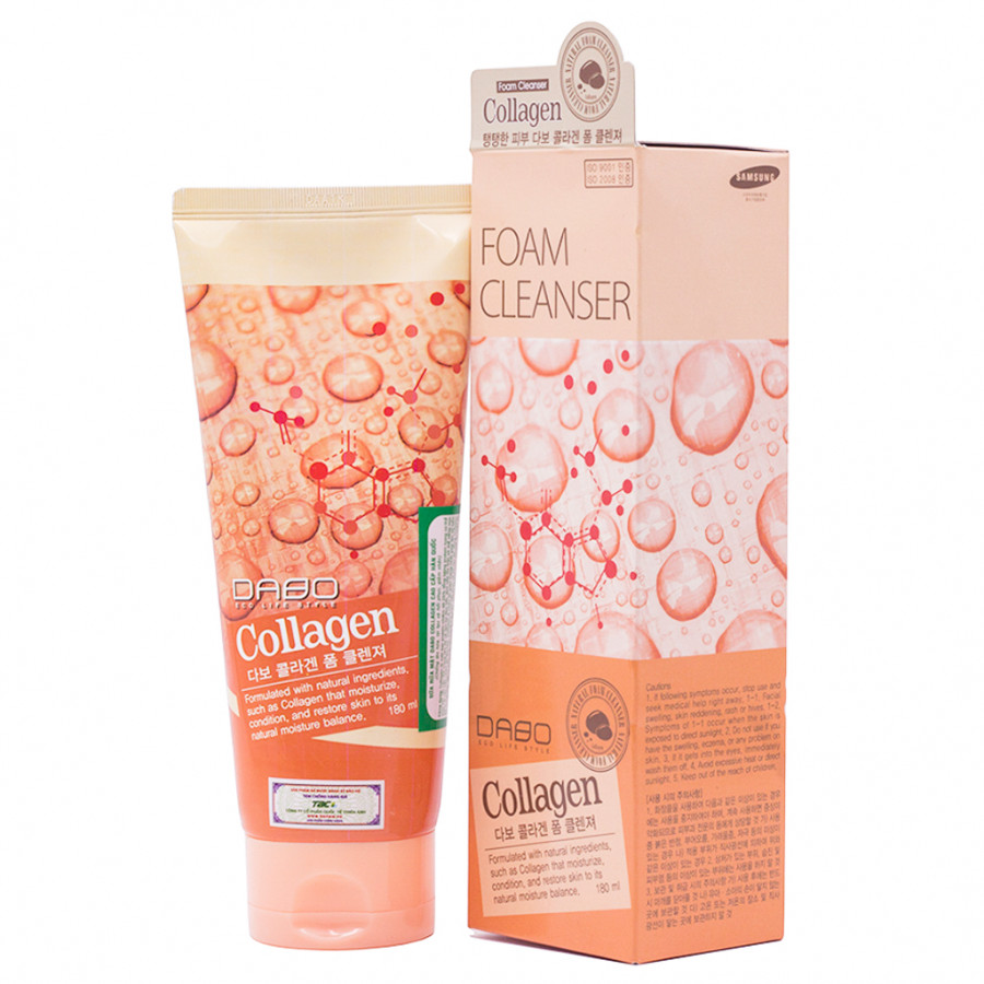 Sữa rửa mặt Hàn Quốc ngăn ngừa lão hóa, dưỡng trắng sáng da Dabo Collagen