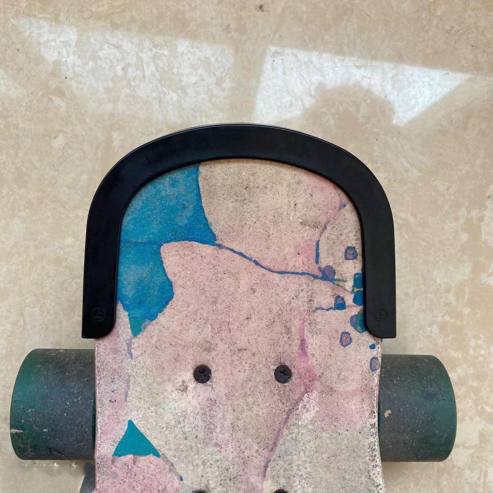 2pcs Rubber Strip Gear for Longboard Skateboard Protection Black